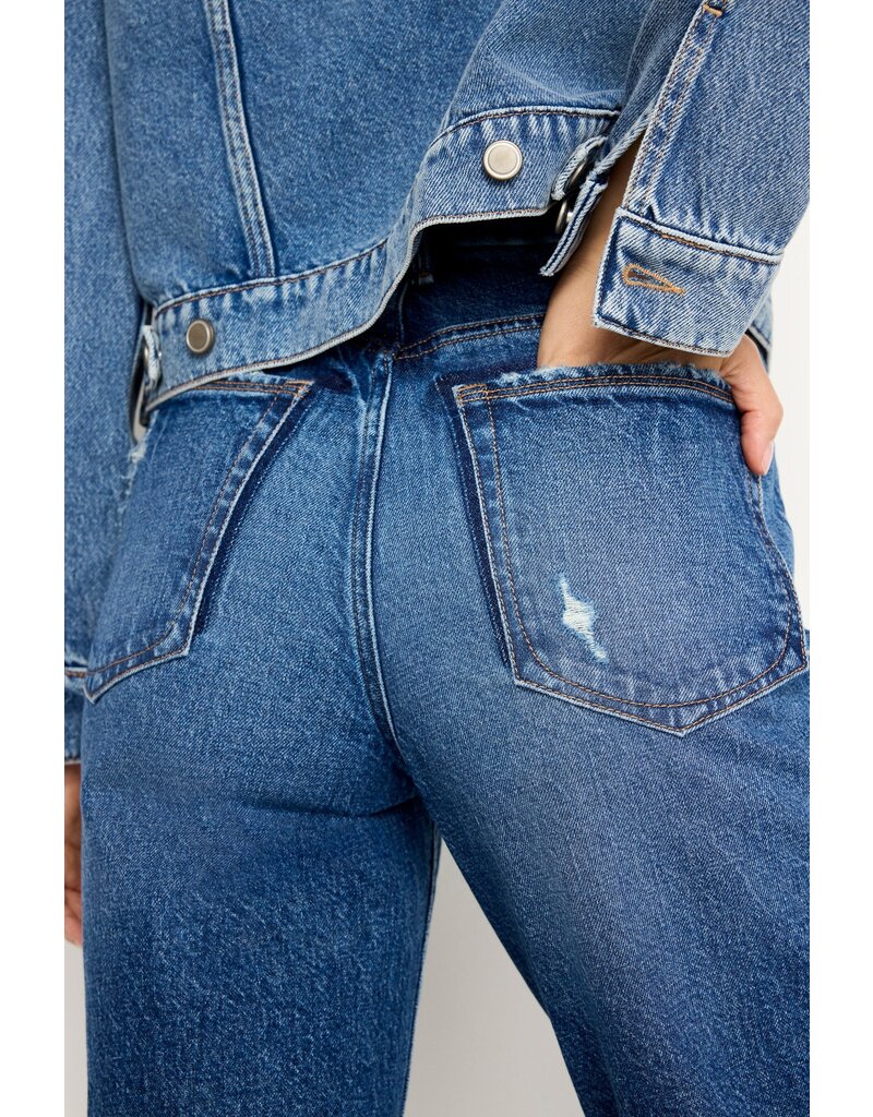 Good American Good Icon Twisted Slit Denim