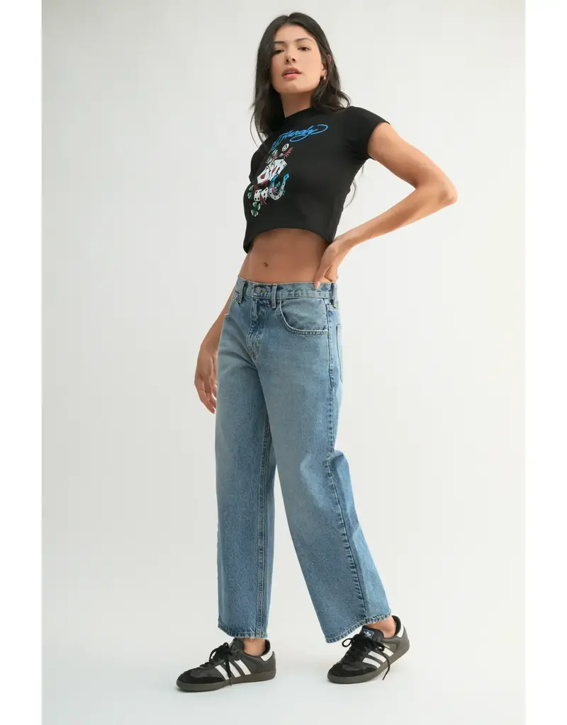 Just Black Denim Barrel Jean