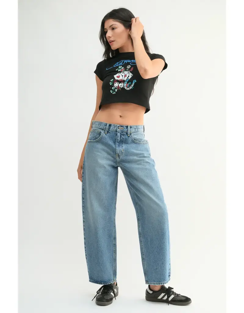 Just Black Denim Barrel Jean