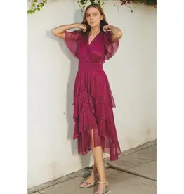 Dress Forum Meteor Cinched Waist Tiered Maxi