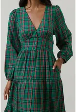 Sugarlips Jace Plaid Button Down Dress