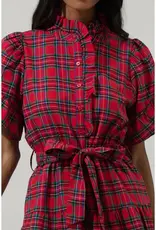 Sugarlips Arvarda Plaid Cottonwood Ruffle Dress
