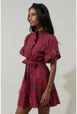 Sugarlips Arvarda Plaid Cottonwood Ruffle Dress