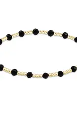 ENEWTON Gemstone Gold Sincerity Pattern 3mm Bead Bracelet Onyx