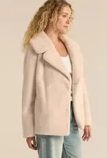 Z Supply Gem Double Breated Fur Coat