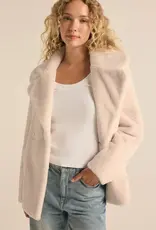 Z Supply Gem Double Breated Fur Coat