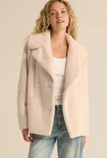 Z Supply Gem Double Breated Fur Coat