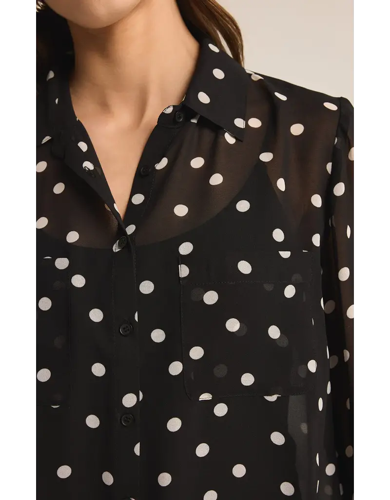 Z Supply Vivienne Polka Dot Top