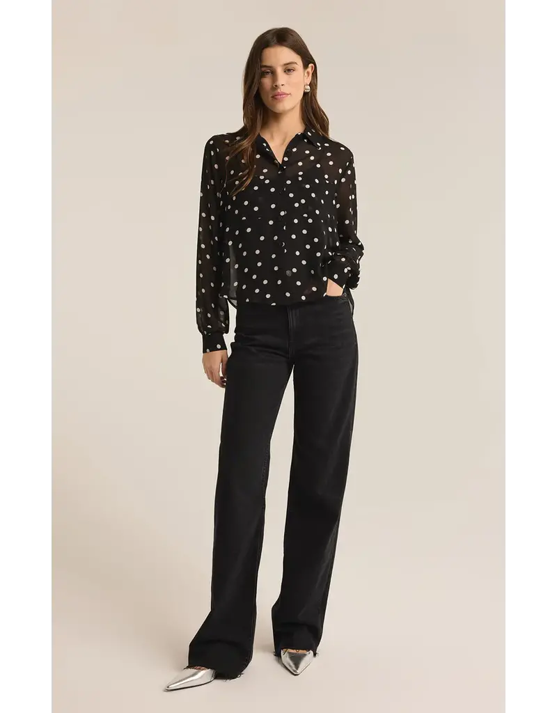 Z Supply Vivienne Polka Dot Top