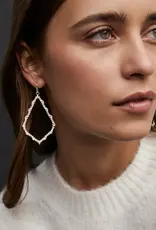 Kendra Scott Sophee Crystal Open Frame Earring Rhodium White Crystal