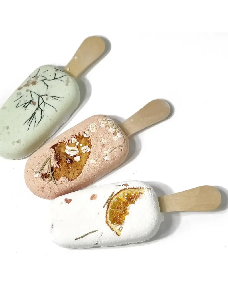 Sow the Magic Botanical Bath Clay Pops-Dried Fruit & Epsom Salt Peppermint + Fennel