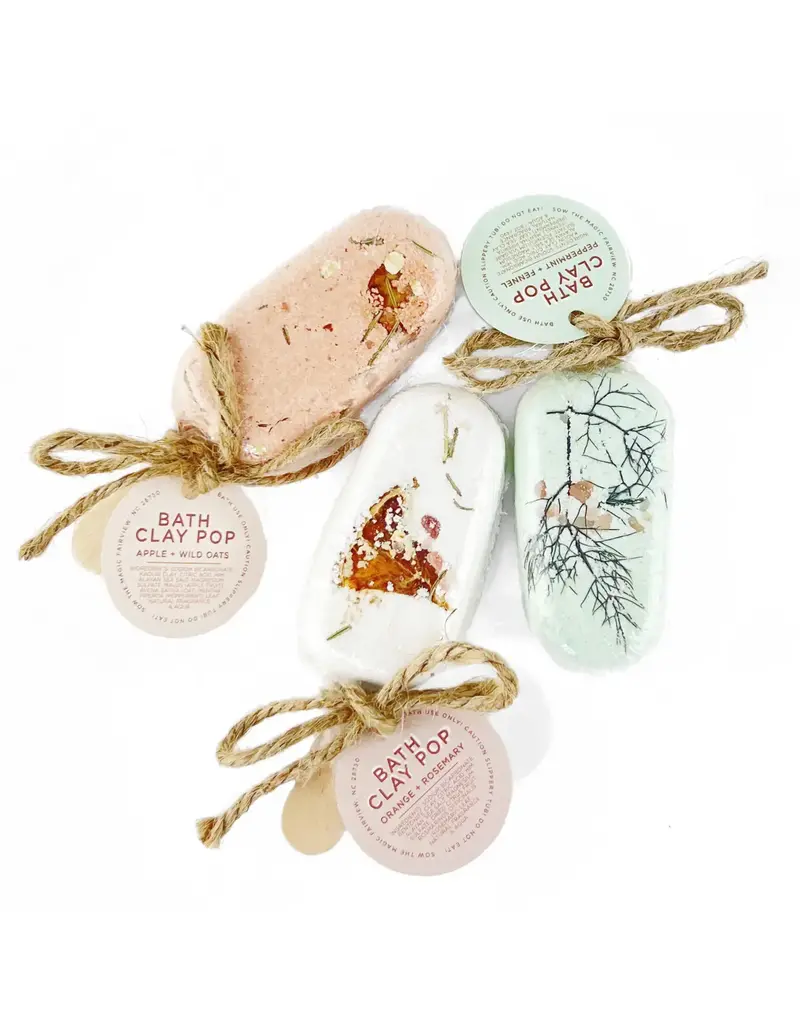 Sow the Magic Botanical Bath Clay Pops-Dried Fruit & Epsom Salt Peppermint + Fennel