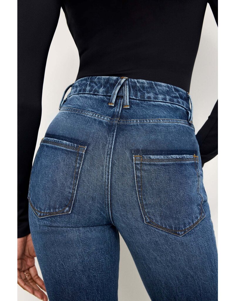 Good American Good Boy Jeans with Inseam Slit