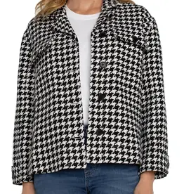 Liverpool Houndstooth Petite Boxy Shacket