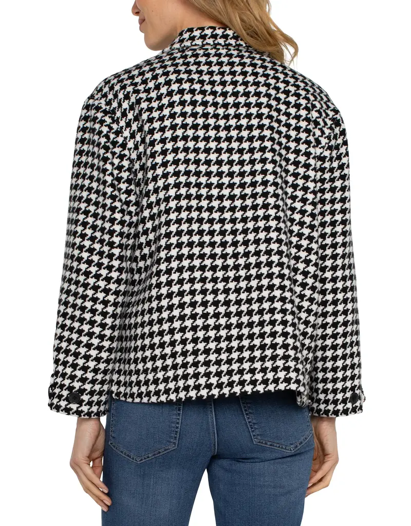 Liverpool Houndstooth Petite Boxy Shacket
