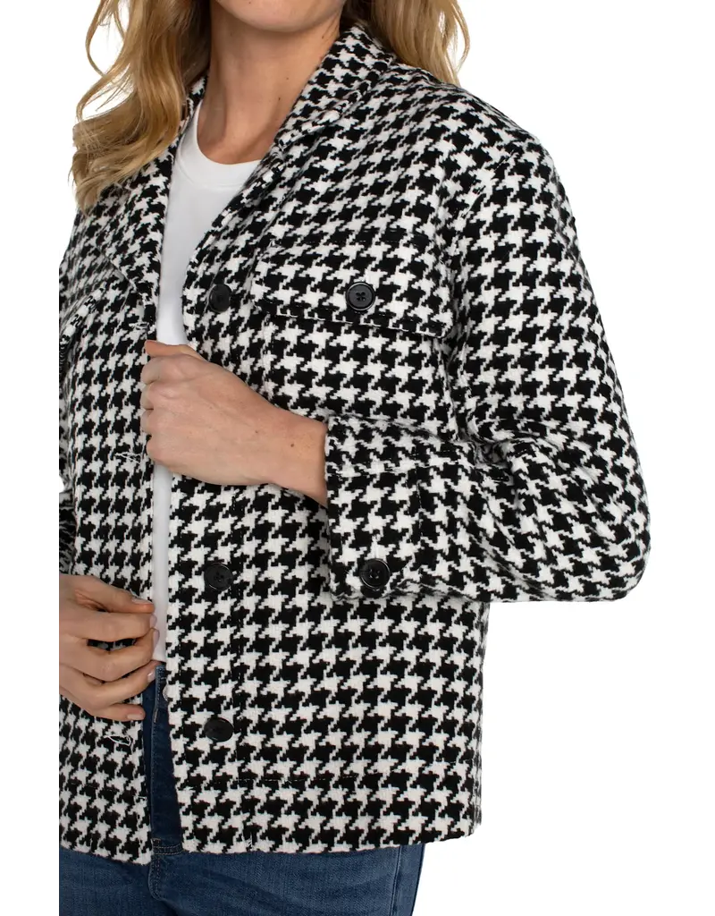Liverpool Houndstooth Petite Boxy Shacket