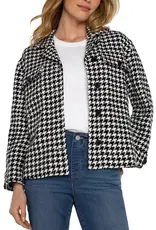 Liverpool Houndstooth Petite Boxy Shacket