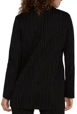 Liverpool Pinstripe Button Front Boyfriend Blazer