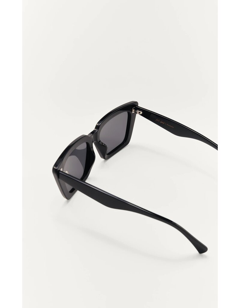 Z Supply Feel Good Polished Black-Grey Sunglasses
