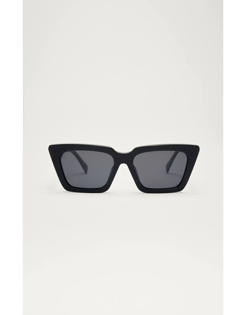 Z Supply Feel Good Polished Black-Grey Sunglasses