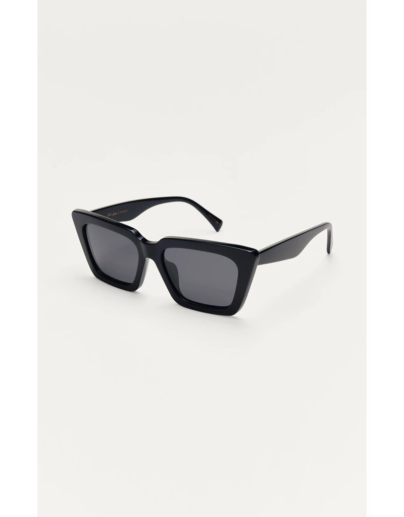 Z Supply Feel Good Polished Black-Grey Sunglasses