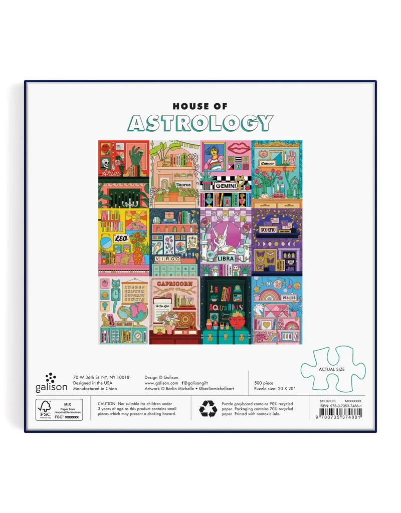 Chronicle Books House of Astrology 500 Piece Puzzle