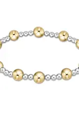 ENEWTON Classic Sincerity Pattern 6MM Bead Bracelet Mixed Metal