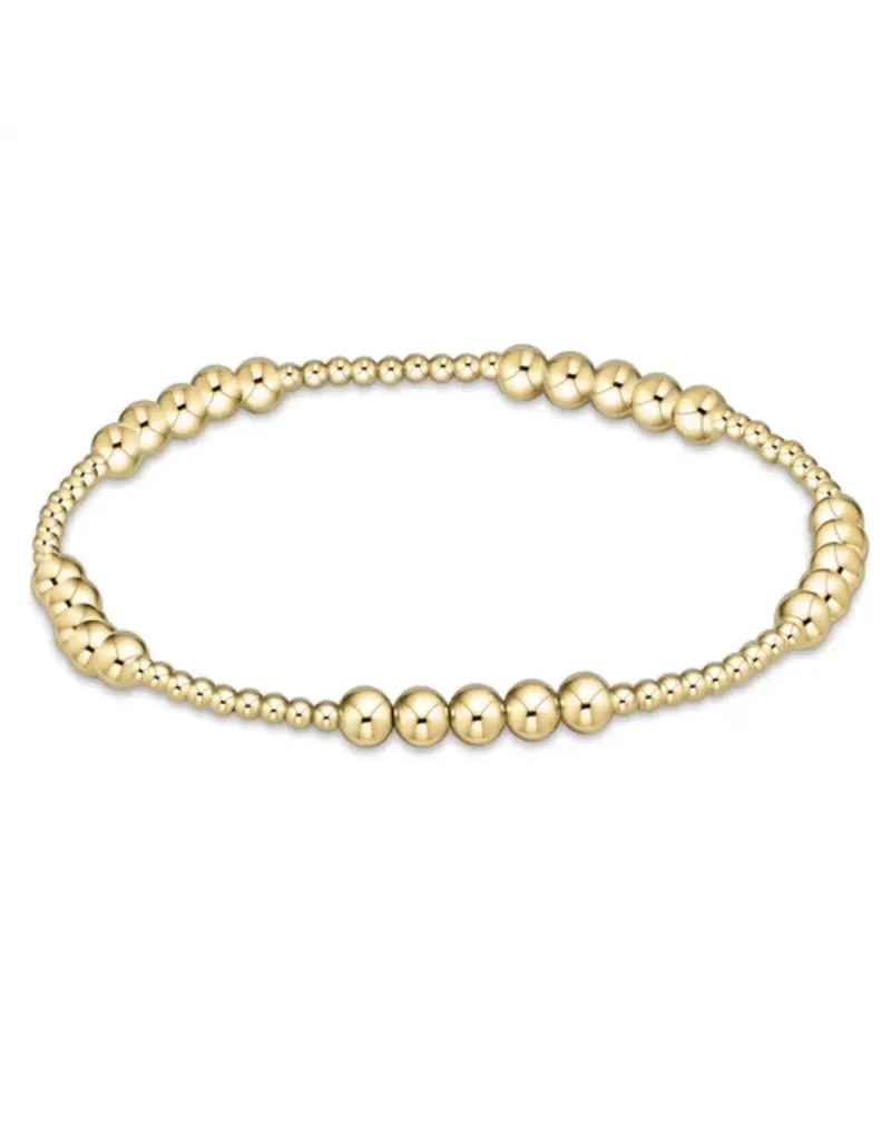 ENEWTON Classic Blissful Pattern Bead Bracelet 6MM Gold