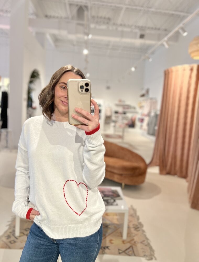 Six Fifty Clothing Graphic Heart Sweater