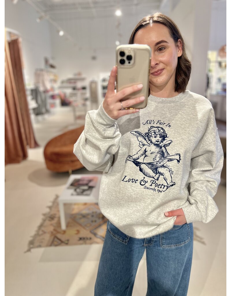 The Clandestine Underground All's Fair in Love & Poetry Sweatshirt