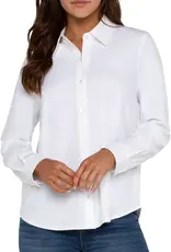 Liverpool Long Sleeve Button Front Knit Shirt