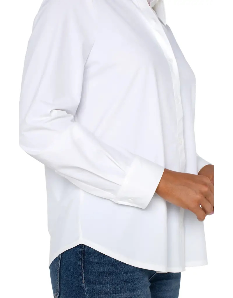 Liverpool Long Sleeve Button Front Knit Shirt