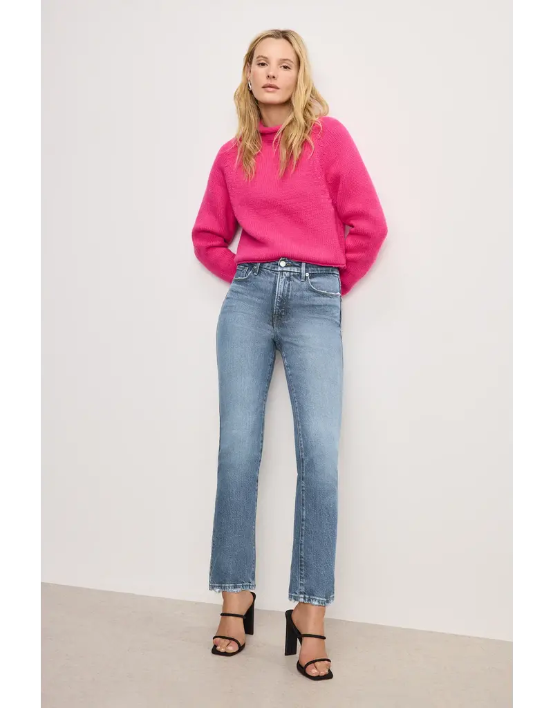 Good American Soft Tech Good Legs Straight Denim
