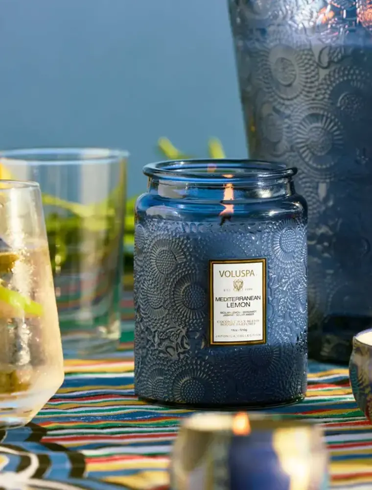 Voluspa 18 oz. Large Jar Soy Candle Mediterranean Lemon