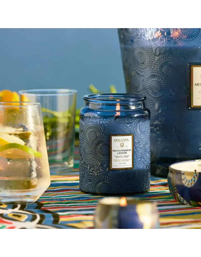 Voluspa 18 oz. Large Jar Soy Candle Mediterranean Lemon