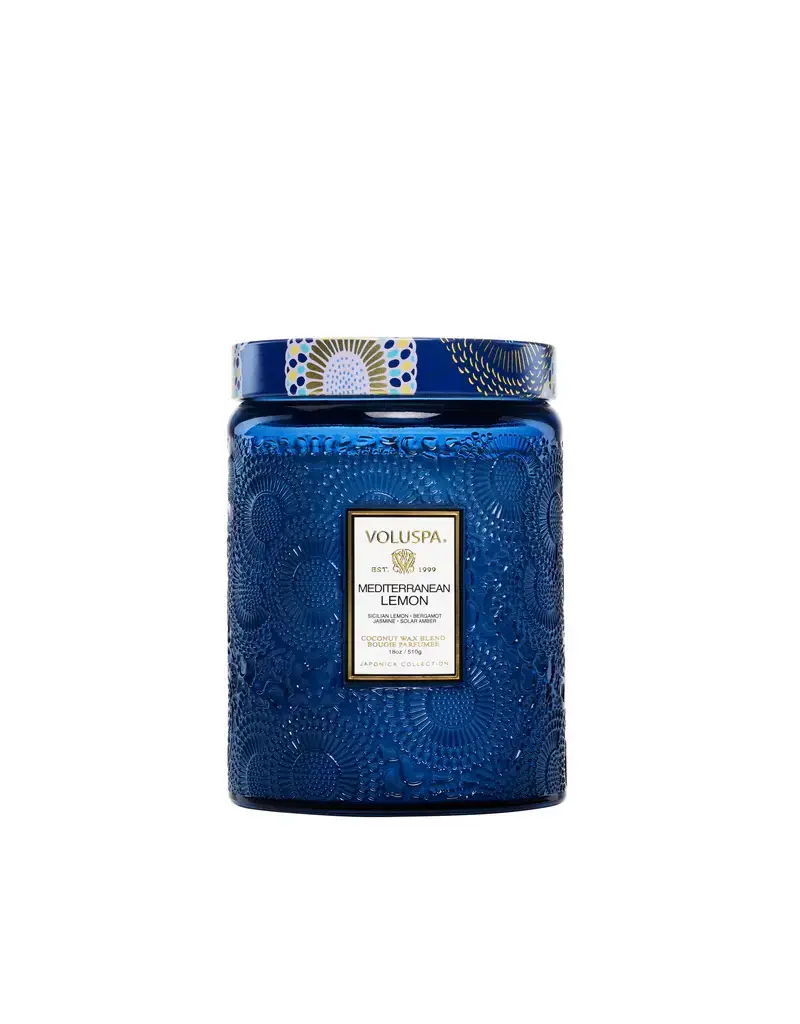 Voluspa 18 oz. Large Jar Soy Candle Mediterranean Lemon