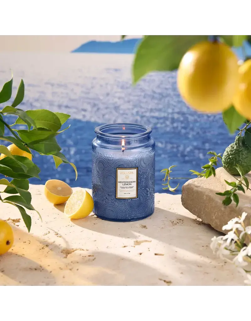 Voluspa 18 oz. Large Jar Soy Candle Mediterranean Lemon