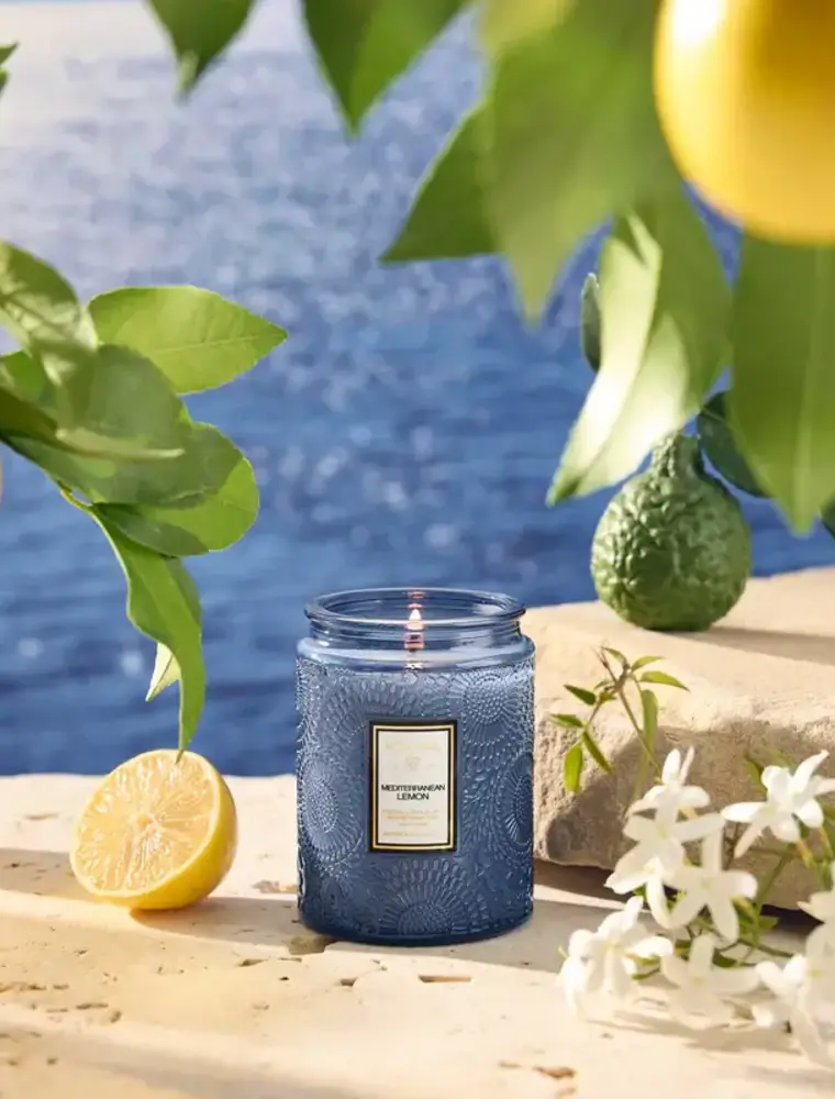 Voluspa 5.5 oz Small Jar Soy Candle Mediterranean Lemon