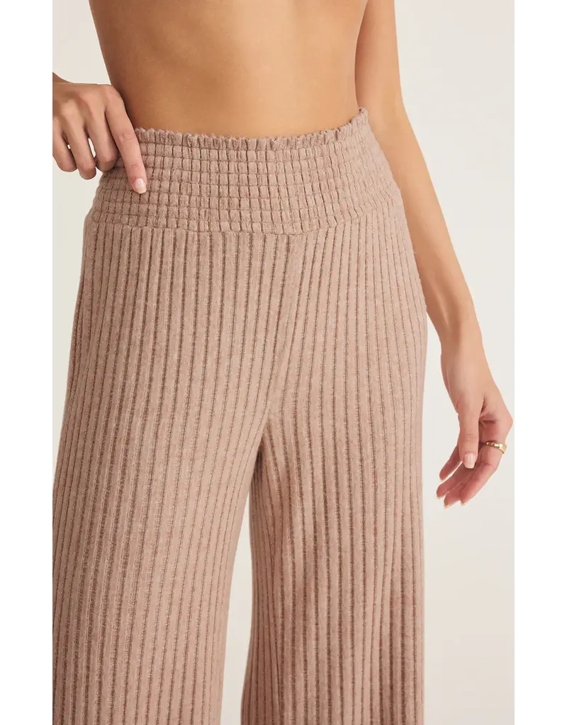 Z Lounge Dawn Smocked Rib Pant