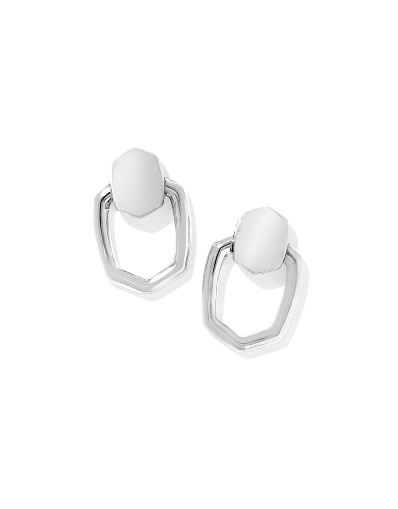 Kendra Scott Kai Open Frame Earring Rhodium