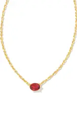 Kendra Scott Cailin Pendant Necklace Rhodium Burgundy Crystal