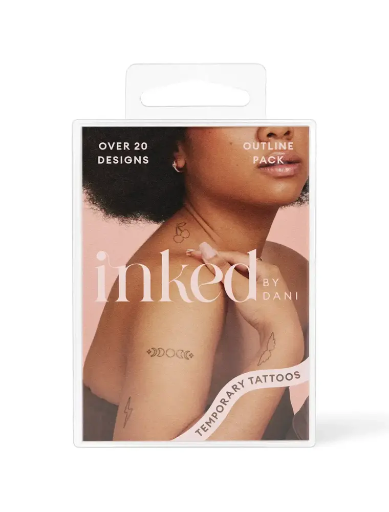 inkd by dani Hand Drawn Temporary Tattoos (outline pack)