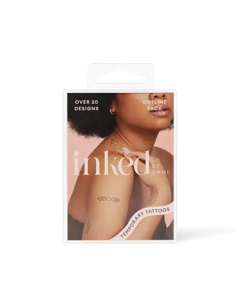 inkd by dani Hand Drawn Temporary Tattoos (outline pack)