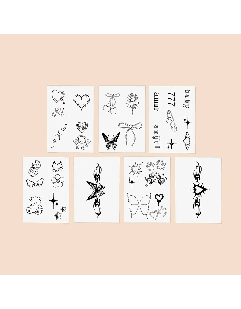 inkd by dani Hand Drawn Temporary Tattoos (she's all that pack)