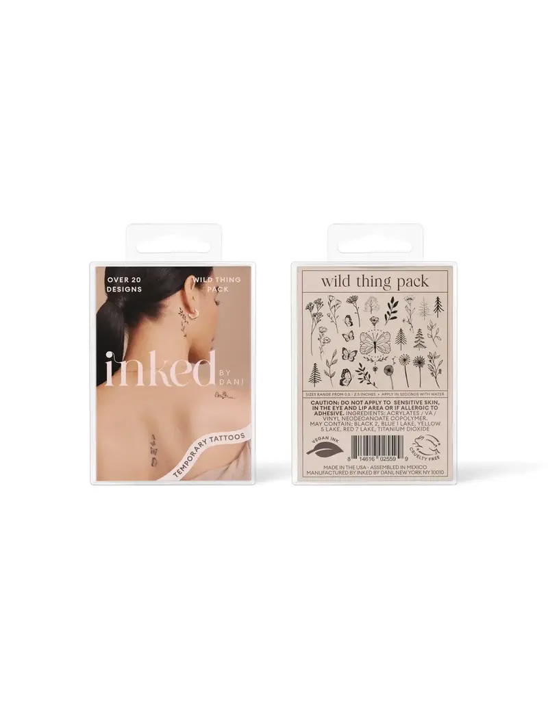 inkd by dani Hand Drawn Temporary Tattoos (wild thing pack)