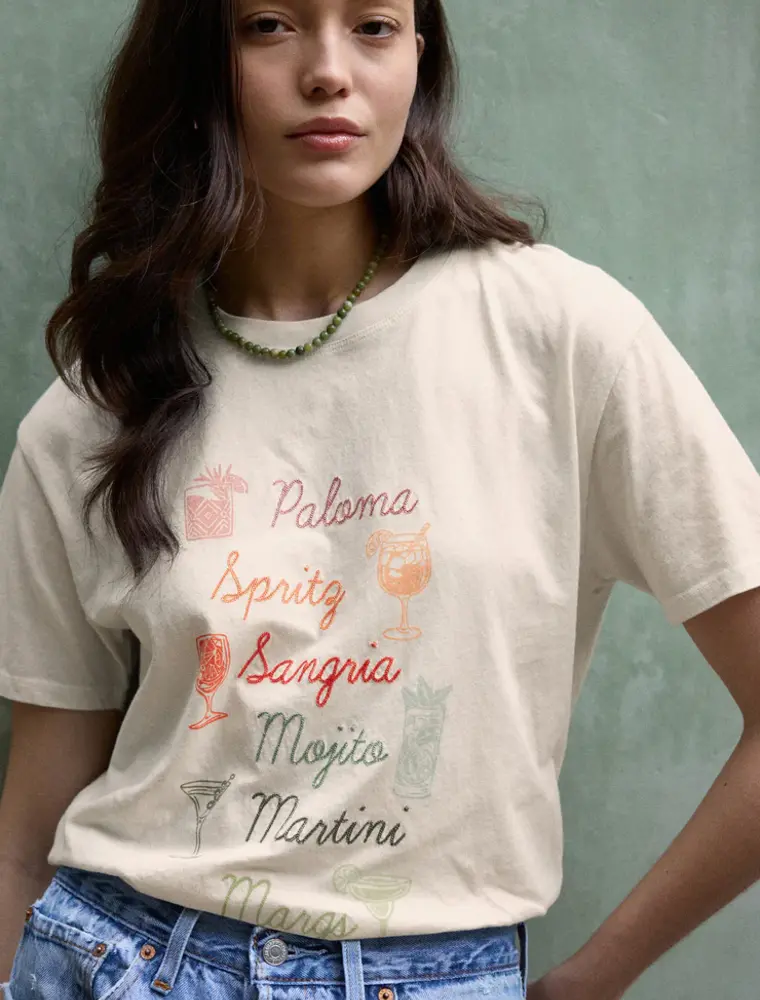 Z Supply Cocktails Boyfriend Tee