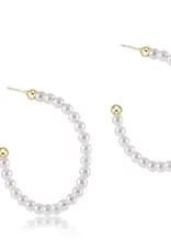 ENEWTON Beaded Gemstone Hoops 3mm Pearl