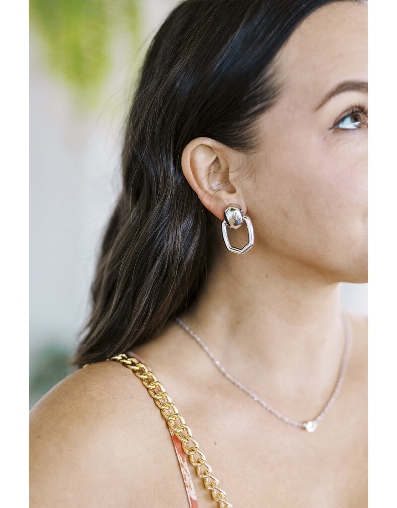 Kendra Scott Kai Open Frame Earring Rhodium