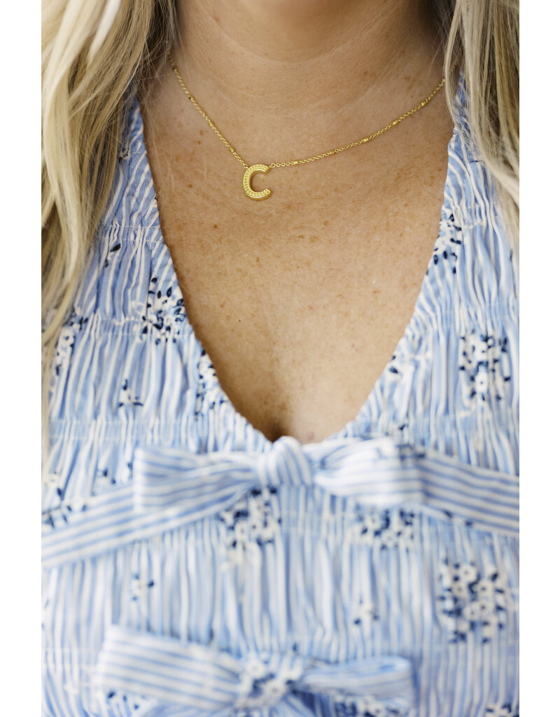 Kendra Scott Letter C Pendant Necklace Gold