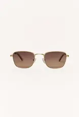 Z Supply Fastlane Gold Gradient Polarized Sunnies